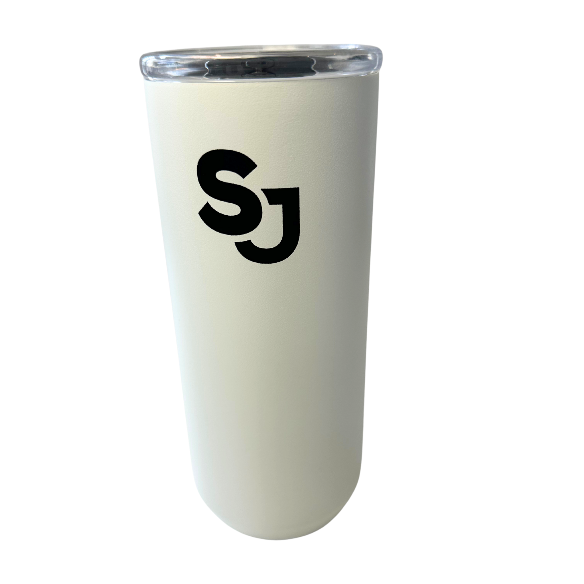 16oz Tumblr - SJ Logo Fueled by Coffee (White)
